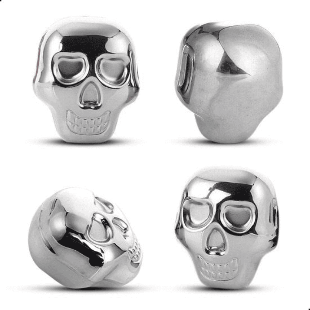 Don Vassie XL skull whiskey stones 8pcs in a luxury box