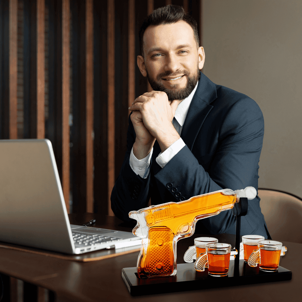 pistol whiskey decanter