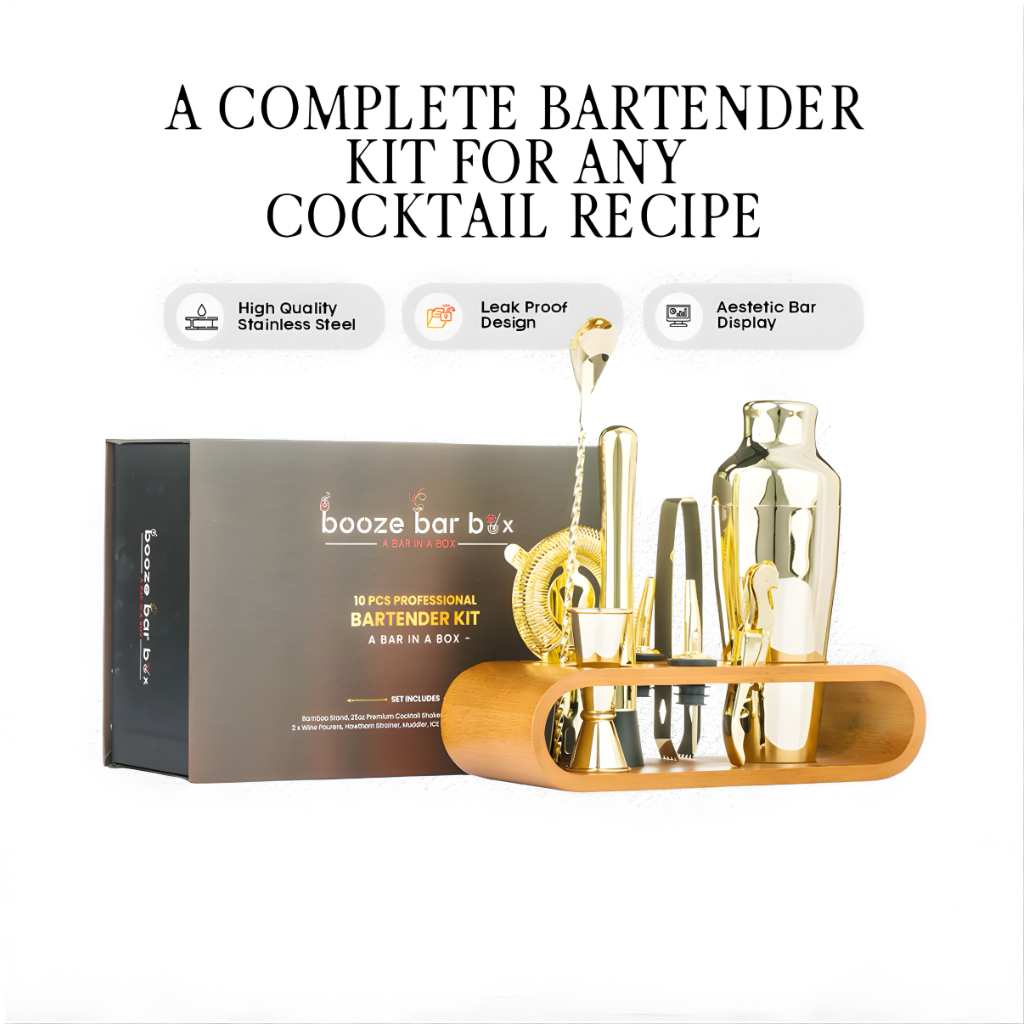 Professional Bartending Kit -Gold colour Plated