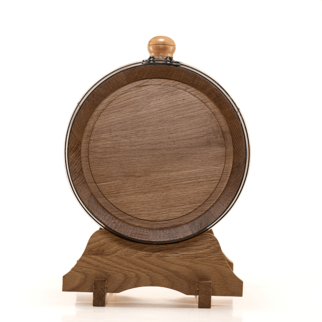 3L American Oak Barrel with Metal Spigot – Medium Charred for Aging Wine, Whiskey,Port and Spirits