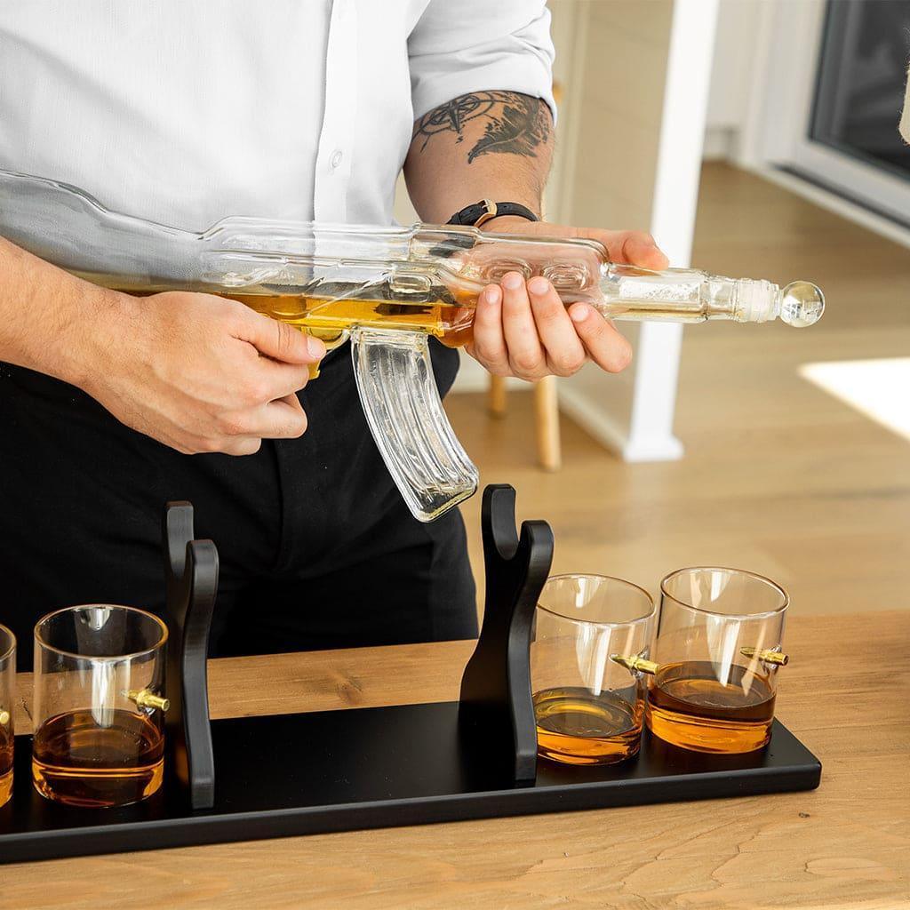 gun whiskey bottle 6