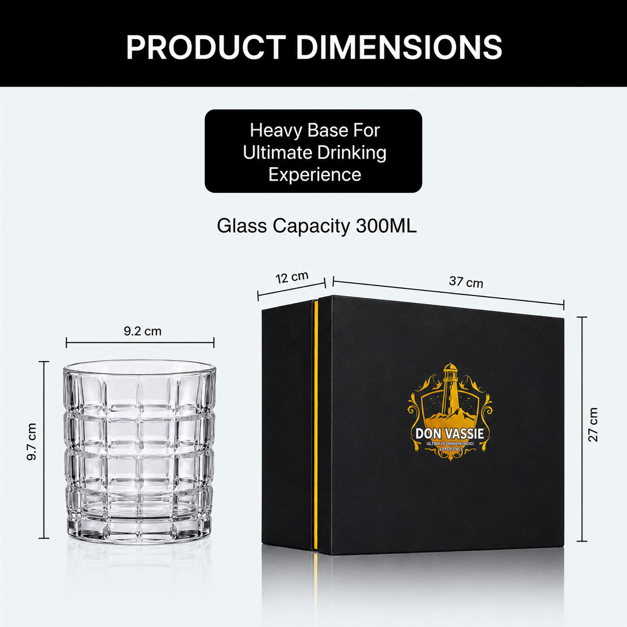 Don Vassie Lead Free Whiskey Glasses Set 6 pk (King's Canyon)