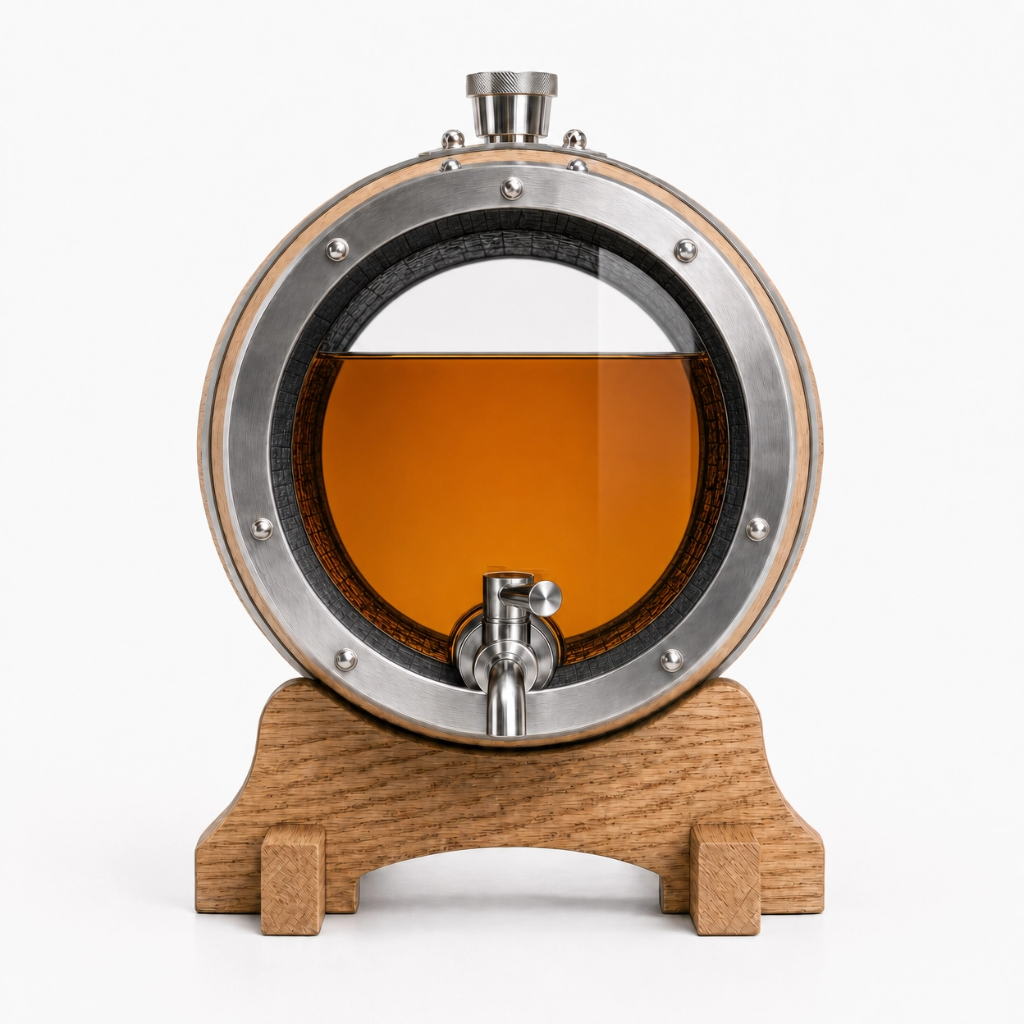 Premium Glass Head American Oak Barrel – 5L Pre-Order