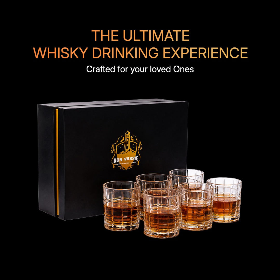 Don Vassie Lead Free Whiskey Glasses Set 6 pk (King's Canyon)