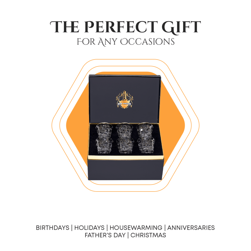 Don Vassie Lead Free Whiskey Glass Set 6pack (Daintree Rainforest)