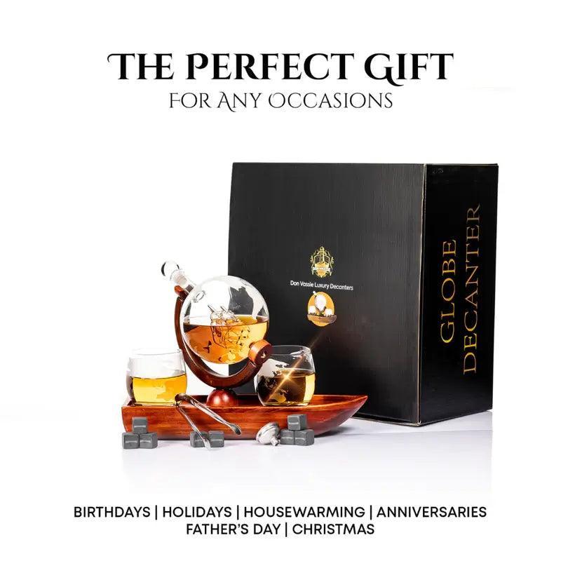 personalized decanter set with 2 whiskey glasses  4