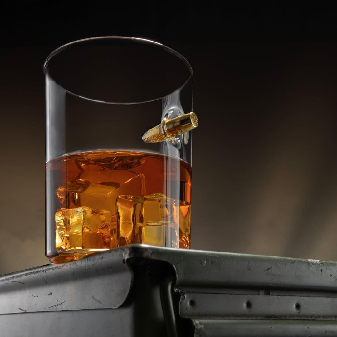 gun whiskey bottle