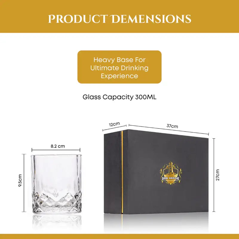 Don Vassie LEAD FREE WHISKEY GLASS SET 6PACK (LADY ELLIOT)