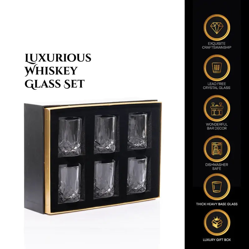 Don Vassie LEAD FREE WHISKEY GLASS SET 6PACK (LADY ELLIOT)