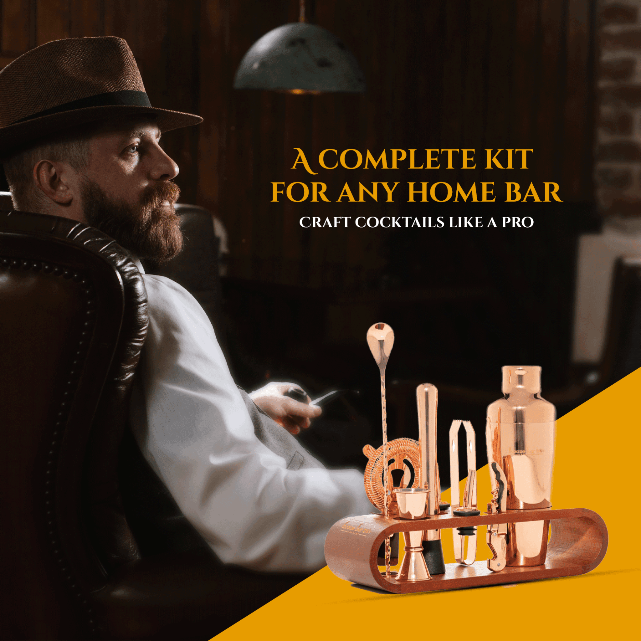 bartender kit rose gold