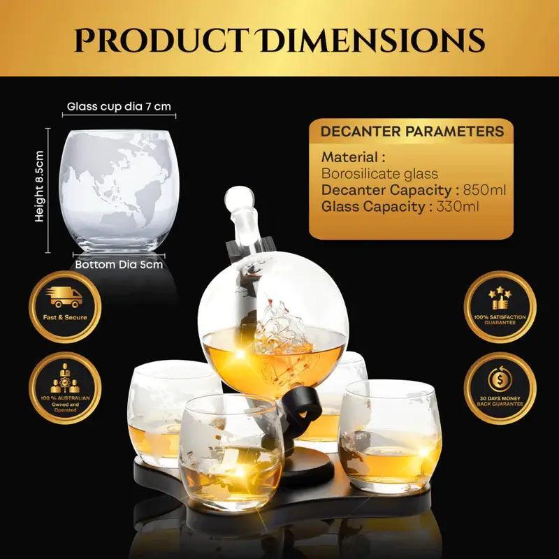 decanter set globe 3