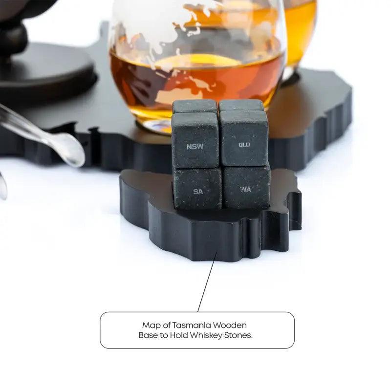 globe whisky decanter set 5