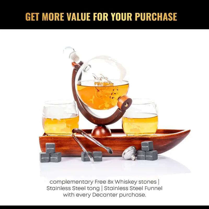 personalized decanter set with 2 whiskey glasses  6