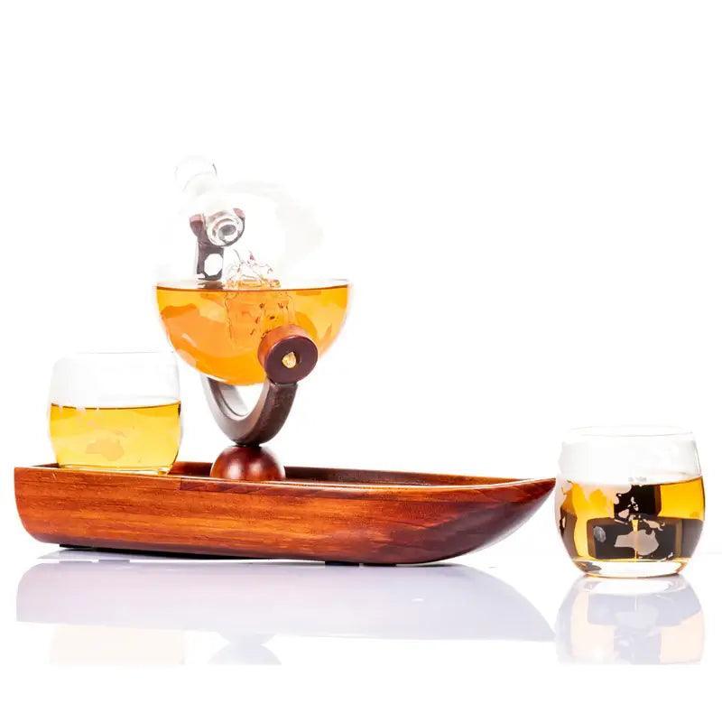personalized decanter set with 2 whiskey glasses  7