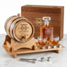 The Ultimate Whisky Experience Set – Personalised Oak Barrel  & Decanter set  Bundle