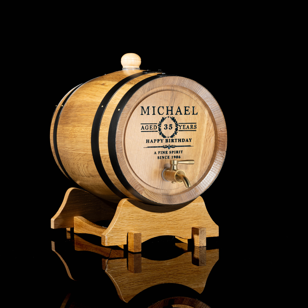 Personalised American Oak Barrel "Birthday"