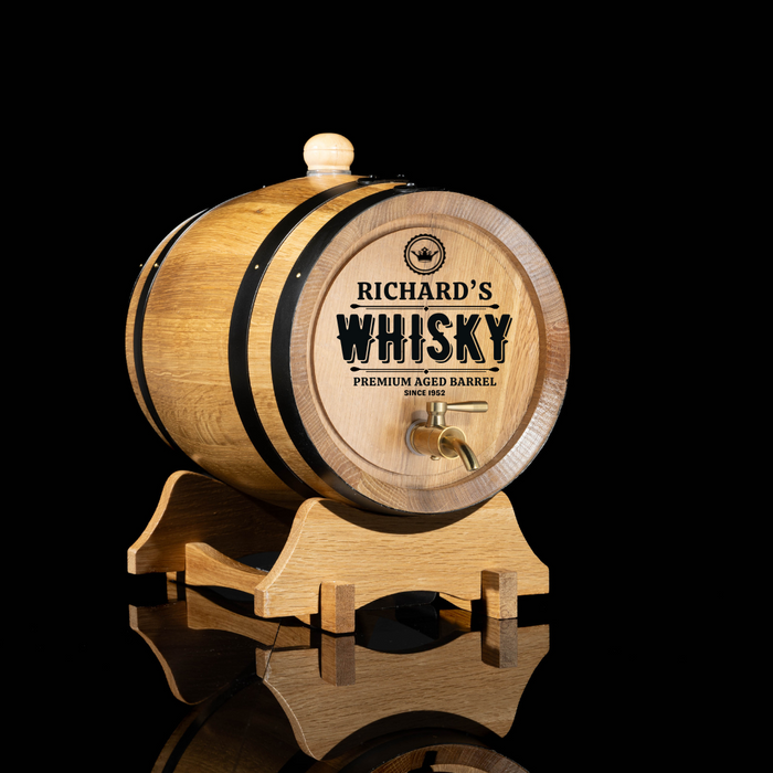 Personalised American Oak Barrel "Premium Barrel Aged Design"
