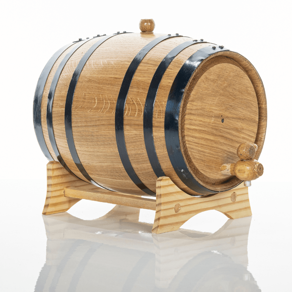 5L Artisan American Oak Barrel with Wooden Spigot – Craft Your Own Aged Wine,Port and Whiskey