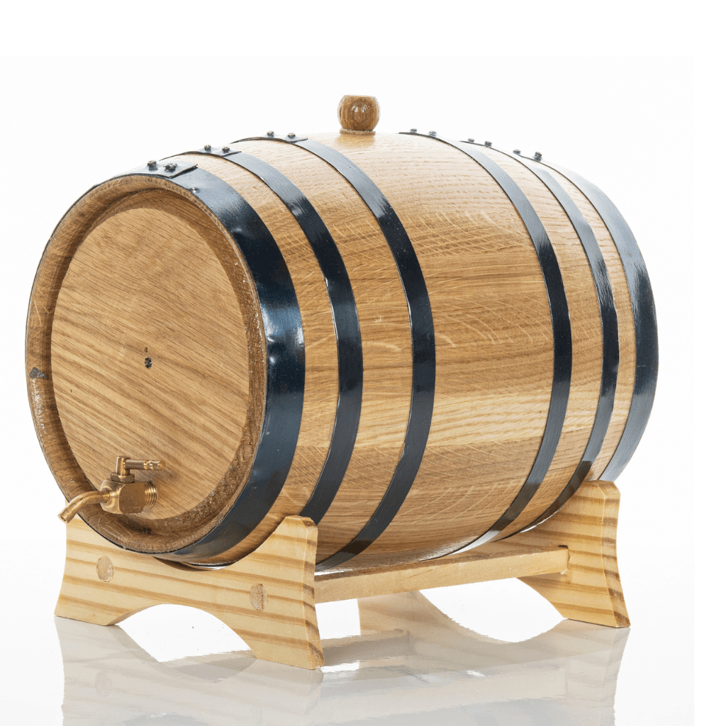 5L Artisan American Oak Barrel with Metal Spigot – Perfect for Crafting Aged Wine,Port  and Whiskey