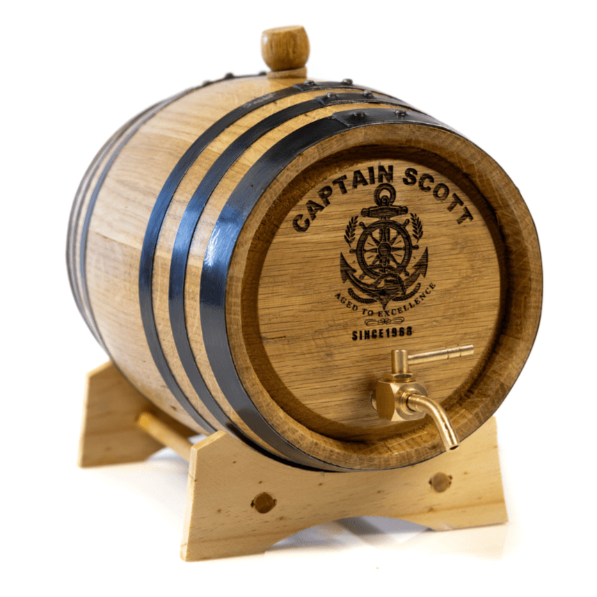 Custom Anchor Engraved Barrel – “Captain ” Personalised Gift