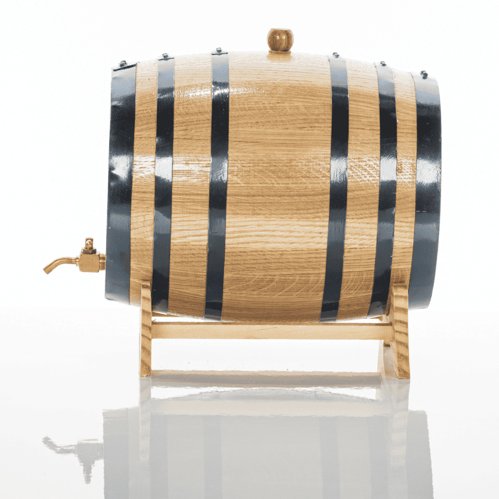 5L Artisan American Oak Barrel with Metal Spigot – Perfect for Crafting Aged Wine,Port  and Whiskey