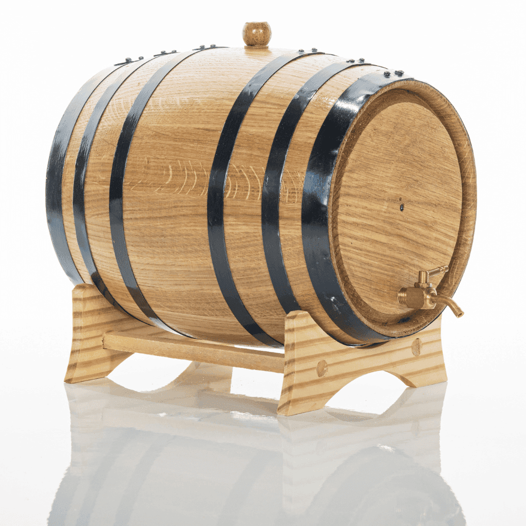 5L Artisan American Oak Barrel with Metal Spigot – Perfect for Crafting Aged Wine,Port  and Whiskey