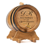 PERSONALISED AMERICAN OAK BARREL "INITIALS ENGRAVING"
