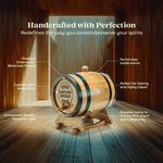 Handcrafted American Oak Barrel with Custom Engraving (Man Cave) – Perfect for Aging, Gifting & Display