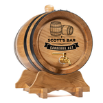 Personalised American Oak Barrel "Bar Design"