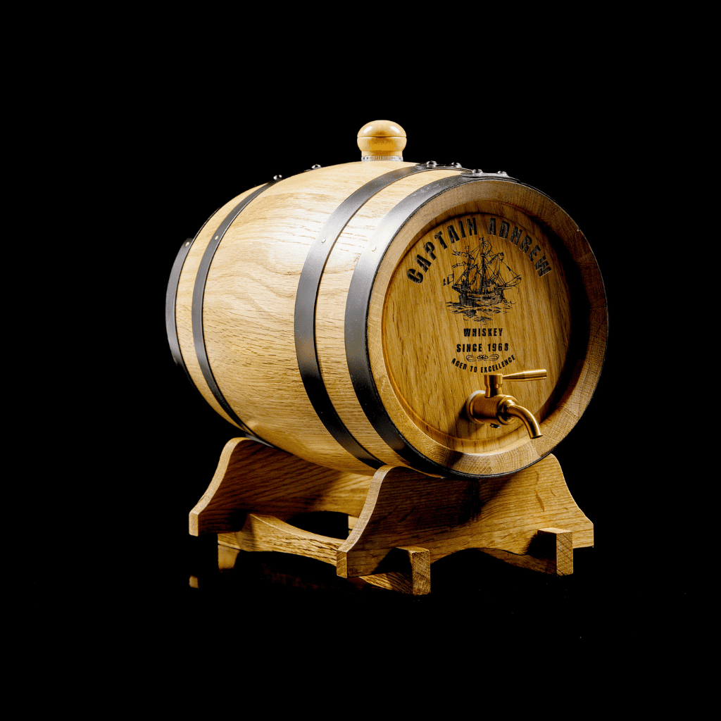 Personalised American Oak Barrel "Captain Ship"