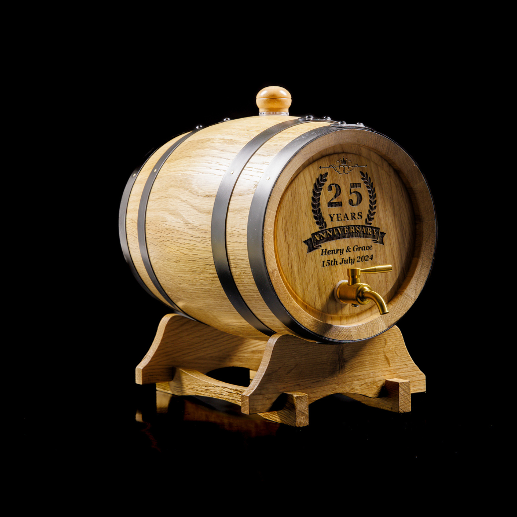 Personalised American Oak Barrel "Anniversary"