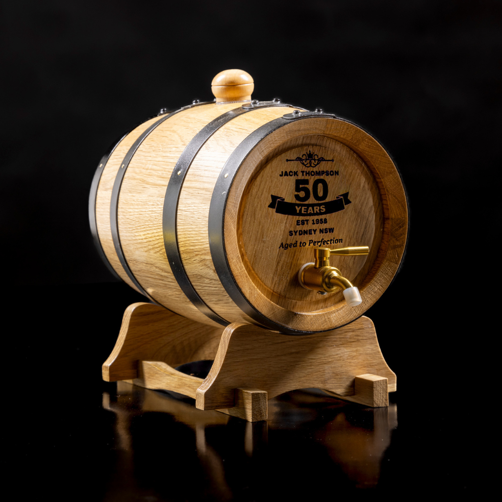 Personalised American Oak Barrel "Birthday-Aged To Perfection"