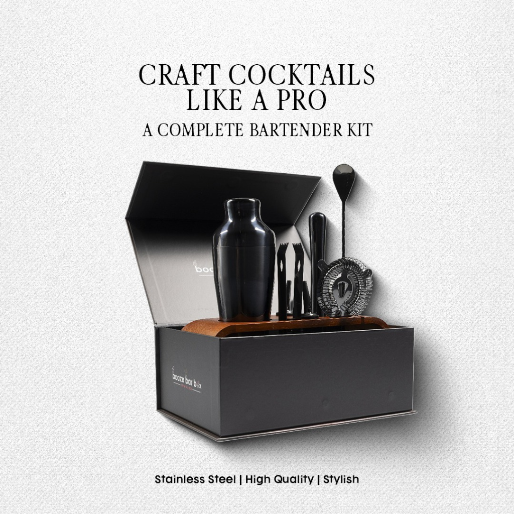 Professional Bartending Kit -Gun Metal Black Plated