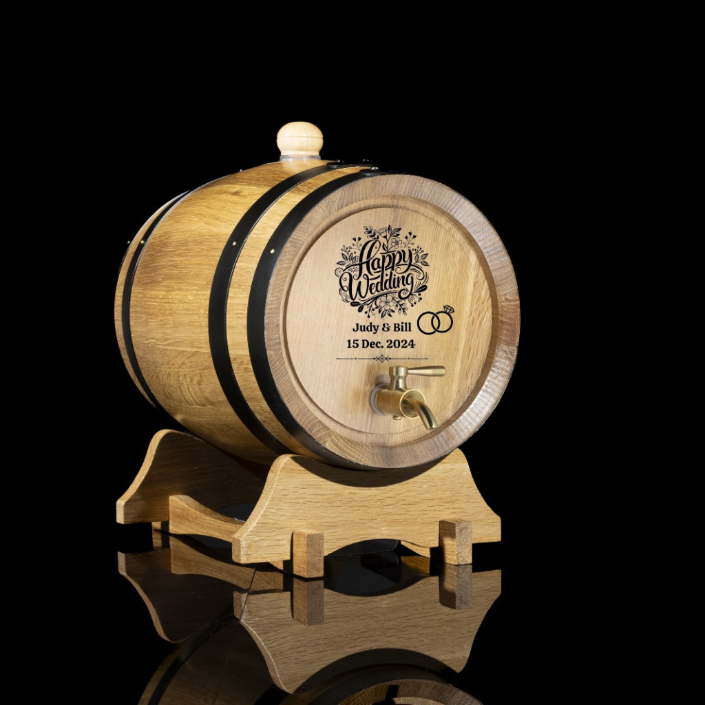 Personalised American Oak Barrel "Wedding"