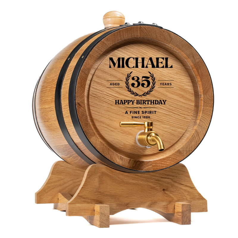 Personalised American Oak Barrel "Birthday"