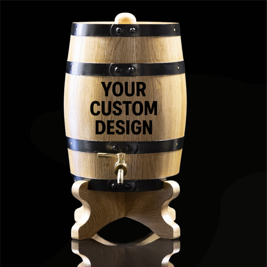 Handcrafted UPRIGHT American Oak Barrel -BUILD YOUR OWN CUSTOM DESIGN