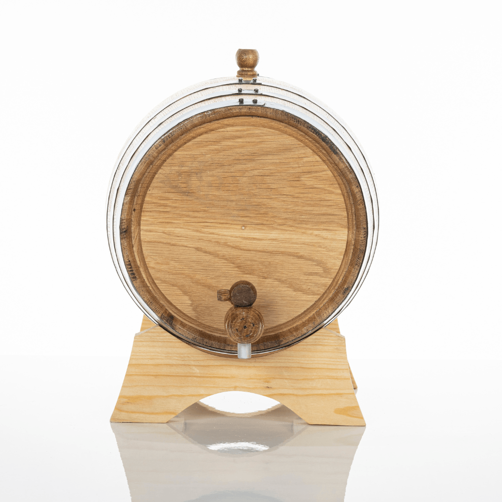 10L American Oak Barrel with Wooden Spigot – Medium Charred for Aging Wine, Port,Whiskey, and Spirits