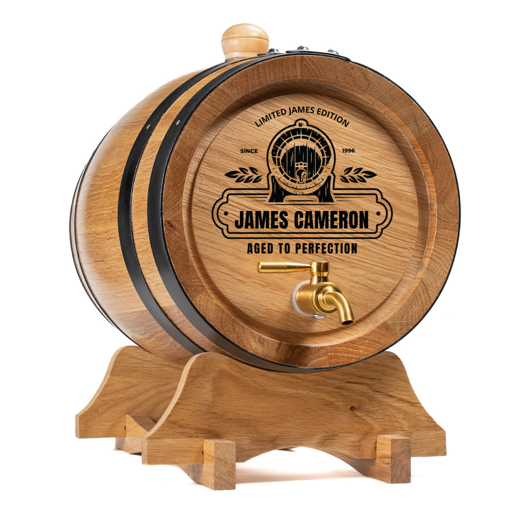 Custom Engraved American Oak Barrel - Limited Edition Design