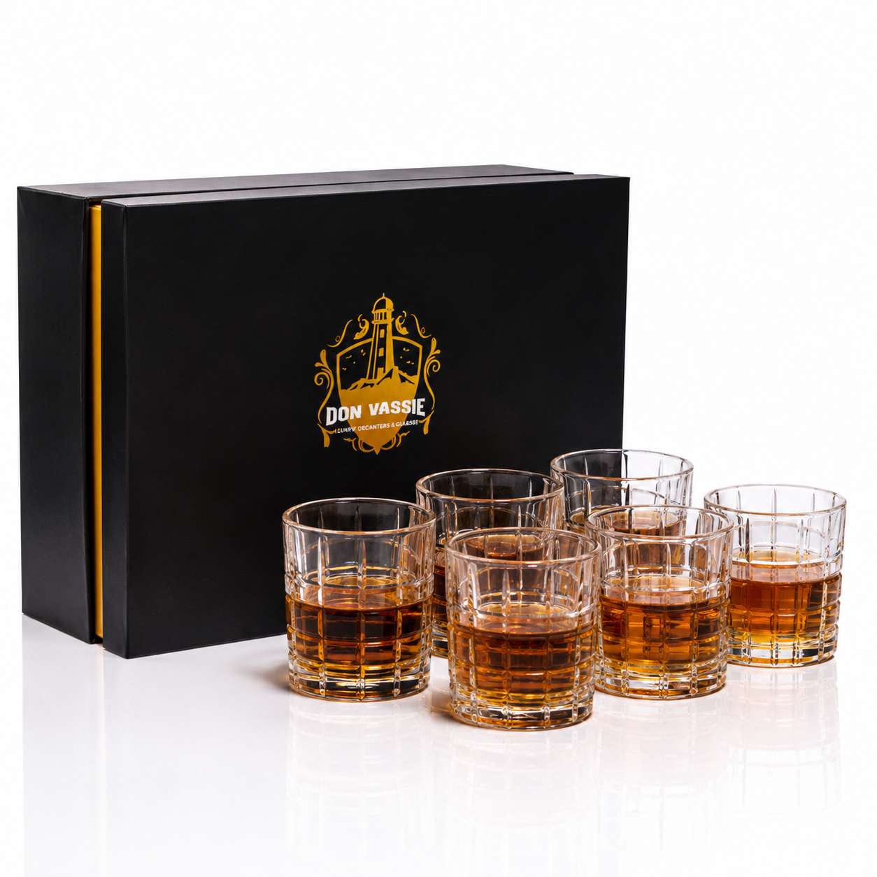 Don Vassie Lead Free Whiskey Glasses Set 6 pk (King's Canyon)
