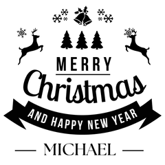 Merry Christmas and Happy New Year Template Design