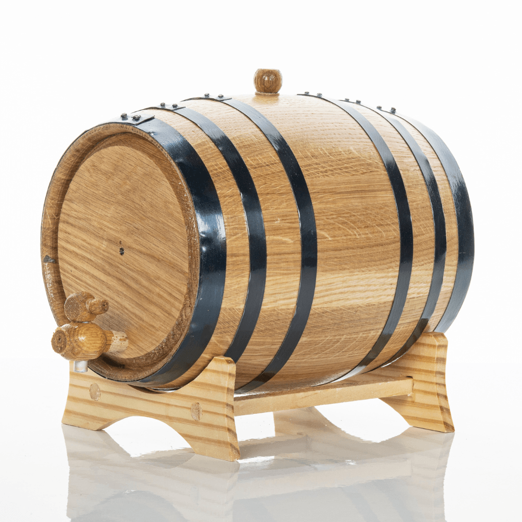 5L Artisan American Oak Barrel with Wooden Spigot – Craft Your Own Aged Wine,Port and Whiskey