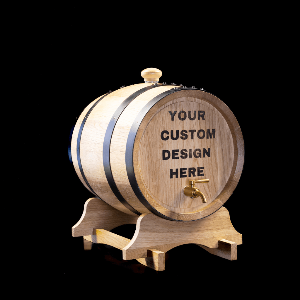 Custom Engraved American Oak Barrel +Free Shipping 5 Litre