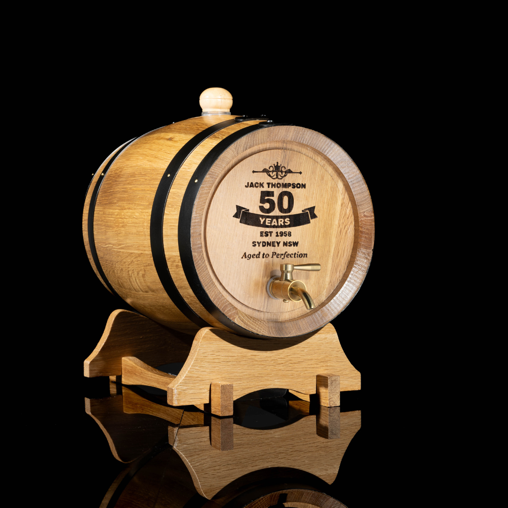 Personalised American Oak Barrel "Birthday-Aged To Perfection"