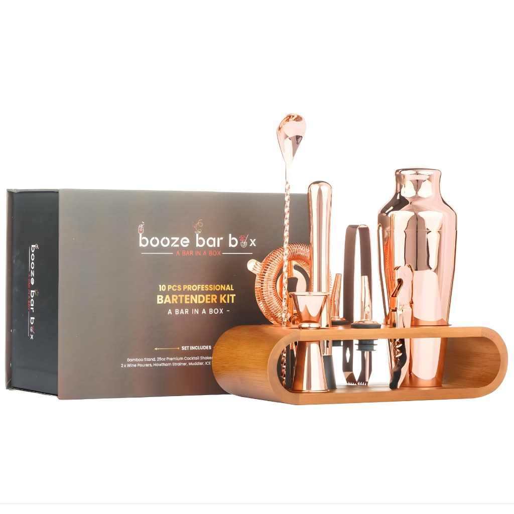 Rose Plated Bartender Kit Set - Craft Cocktails with Style