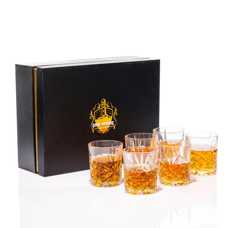Don Vassie Lead Free Whiskey Glasses Set 6 pk (King's Canyon)