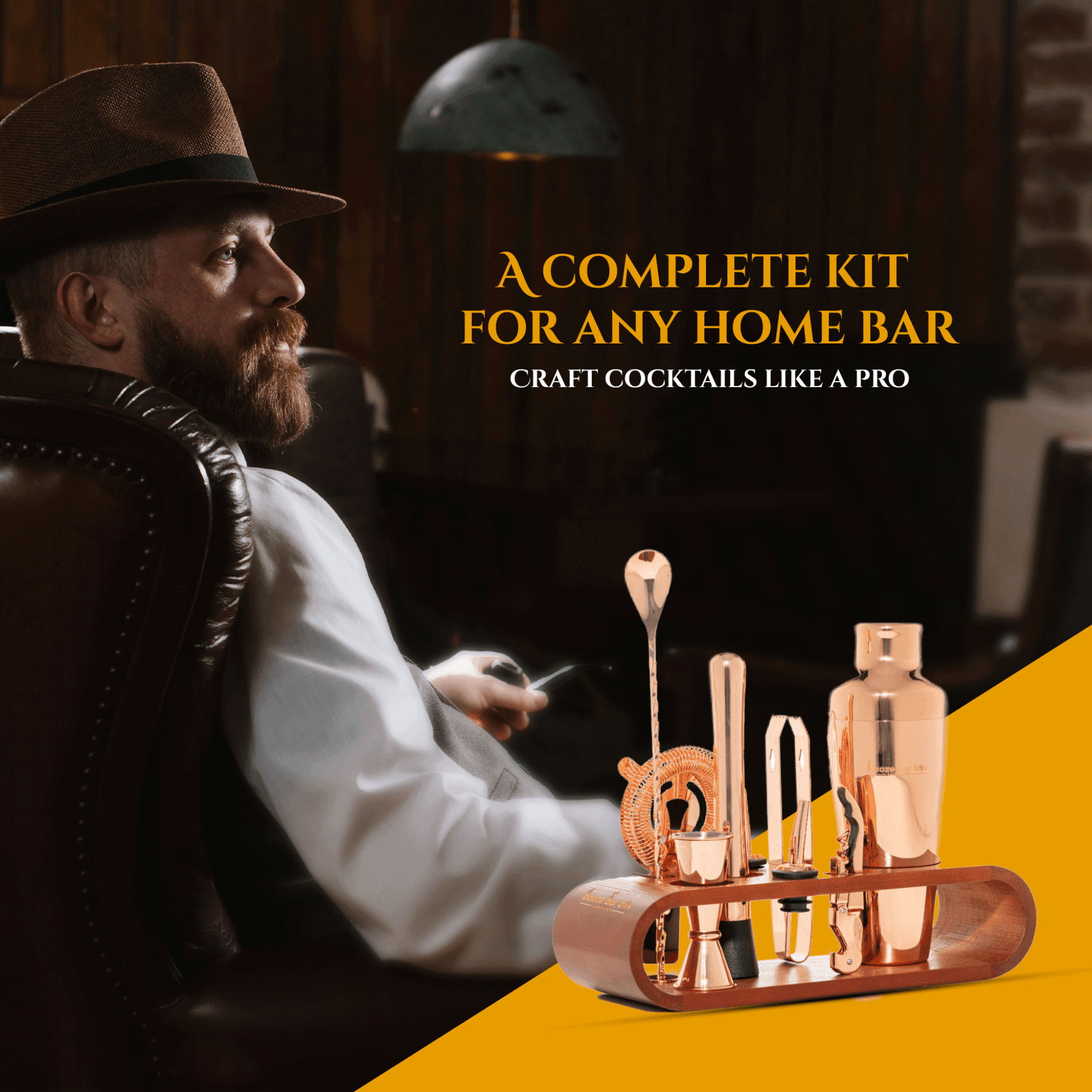 bartender kit rose gold 