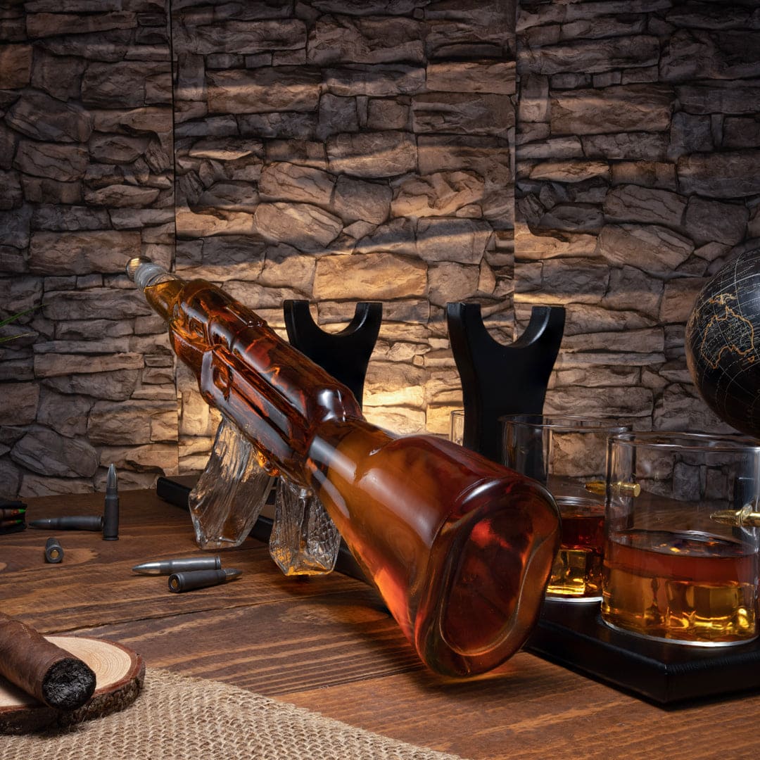 gun whiskey bottle 7