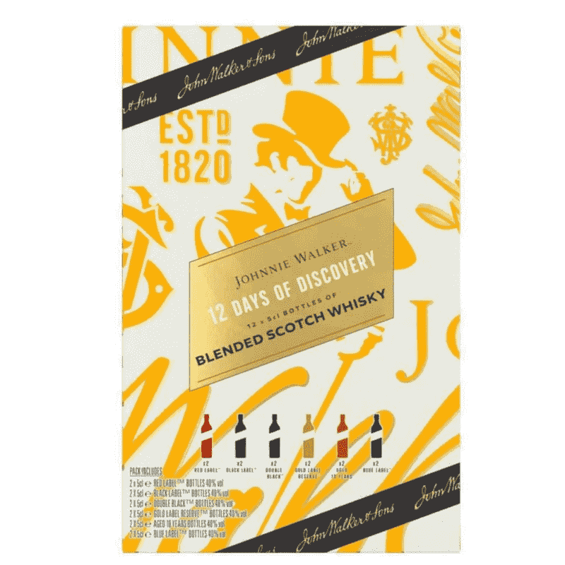 Limited Edition Johnnie Walker Blended Scotch Whisky 12 Days of Discovery 12 x 50ml